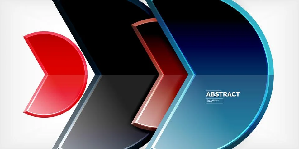 Trendy round shapes with triangular angle design element. Vector Illustration Stock Illustration