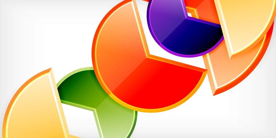 Trendy round shapes with triangular angle design element. Vector Illustration Illustrazione stock