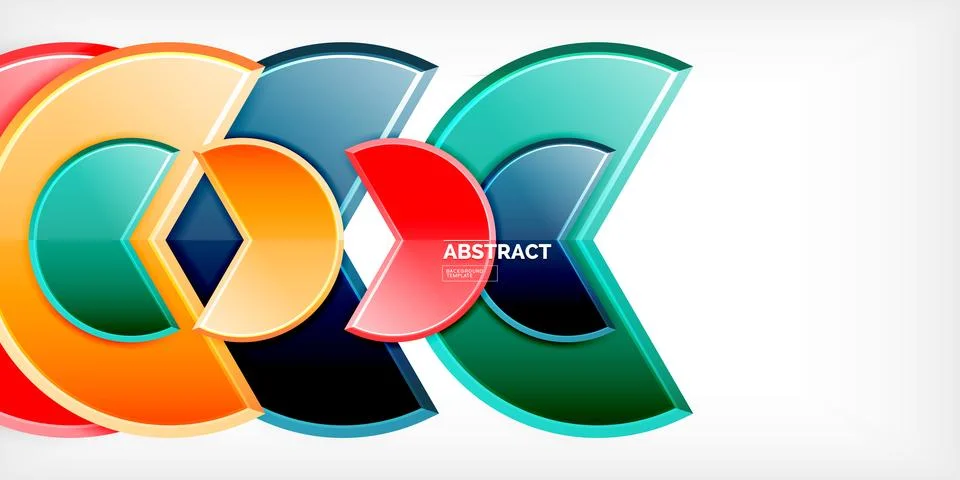 Trendy round shapes with triangular angle design element. Vector Illustration Stock Illustration