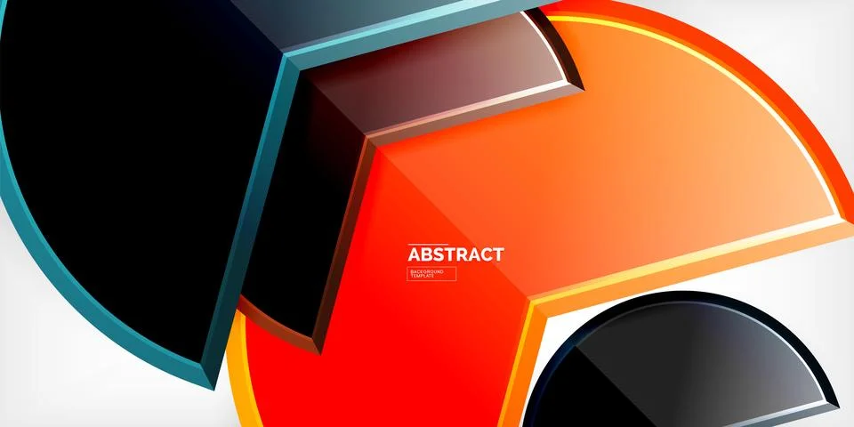 Trendy round shapes with triangular angle design element. Vector Illustration Illustrazione stock