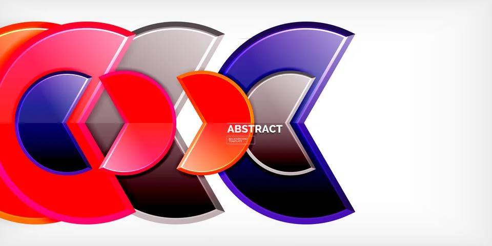 Trendy round shapes with triangular angle design element. Vector Illustration Stock Illustration