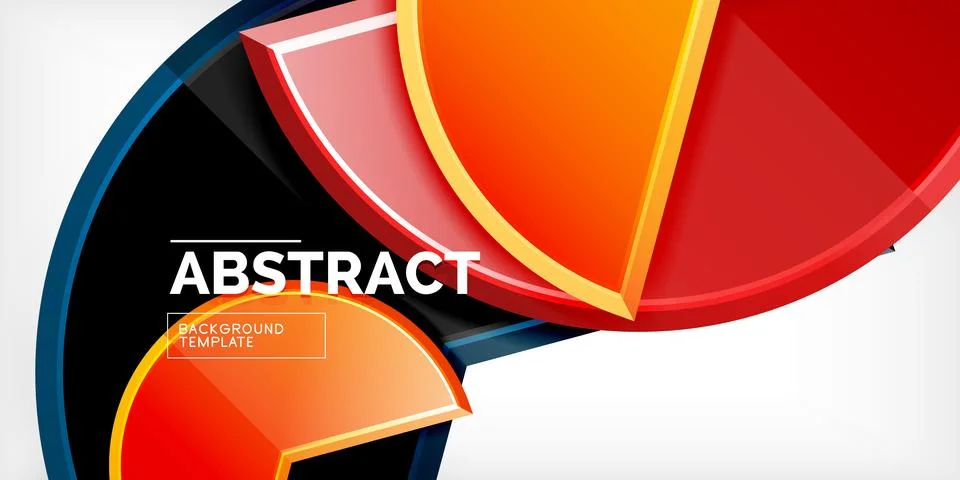 Trendy round shapes with triangular angle design element. Vector Illustration Illustrazione stock