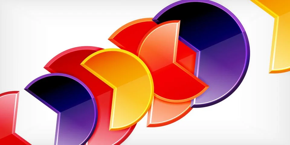 Trendy round shapes with triangular angle design element. Vector Illustration Ilustração Stock