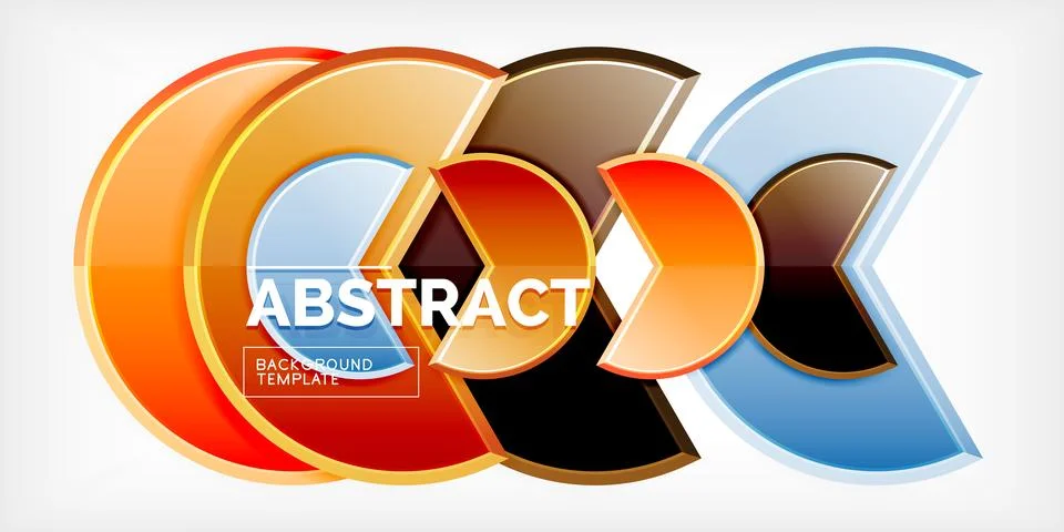 Trendy round shapes with triangular angle design element. Vector Illustration Ilustração Stock