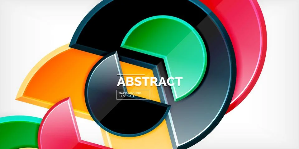 Trendy round shapes with triangular angle design element. Vector Illustration Illustrazione stock