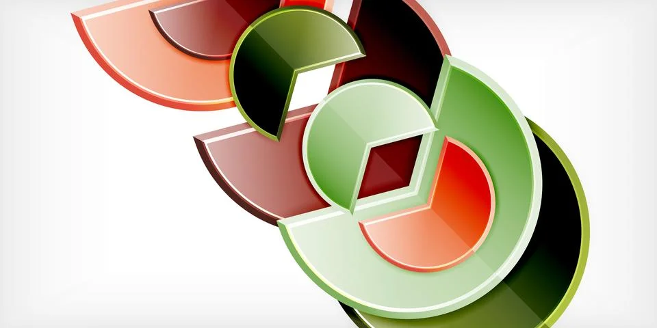 Trendy round shapes with triangular angle design element. Vector Illustration Ilustração Stock