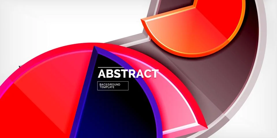 Trendy round shapes with triangular angle design element. Vector Illustration イラスト素材