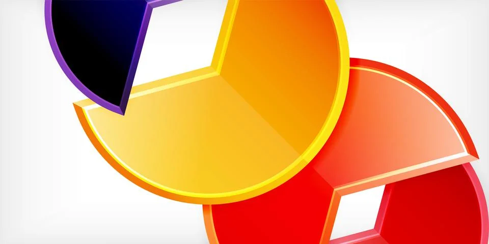 Trendy round shapes with triangular angle design element. Vector Illustration Stock Illustration