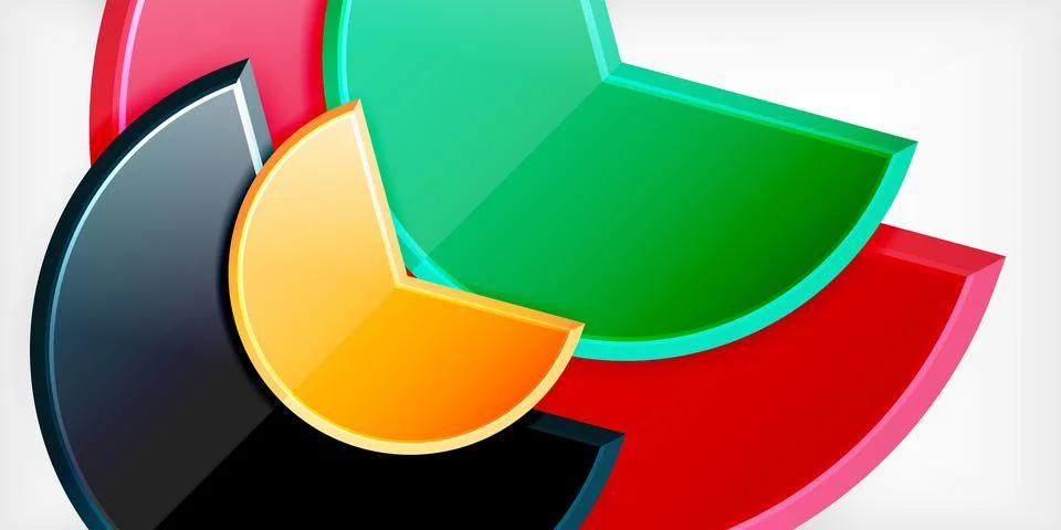 Trendy round shapes with triangular angle design element. Vector Illustration Illustrazione stock