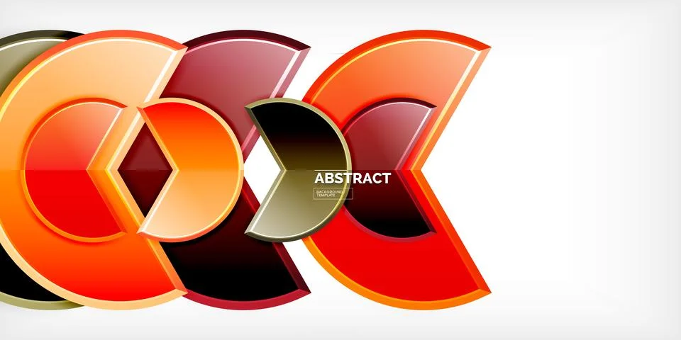 Trendy round shapes with triangular angle design element. Vector Illustration Stock Illustration