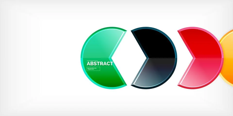 Trendy round shapes with triangular angle design element. Vector Illustration Ilustração Stock