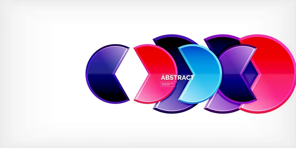 Trendy round shapes with triangular angle design element. Vector Illustration Ilustração Stock