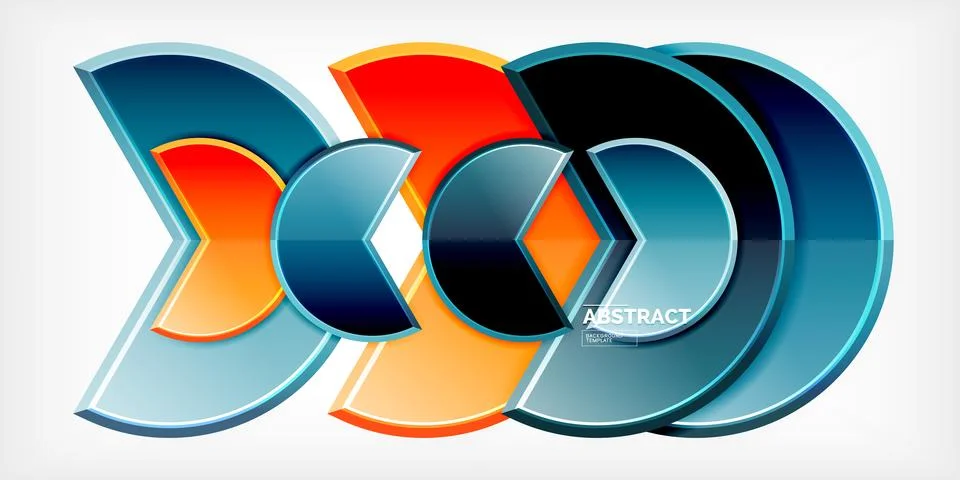 Trendy round shapes with triangular angle design element. Vector Illustration Ilustração Stock