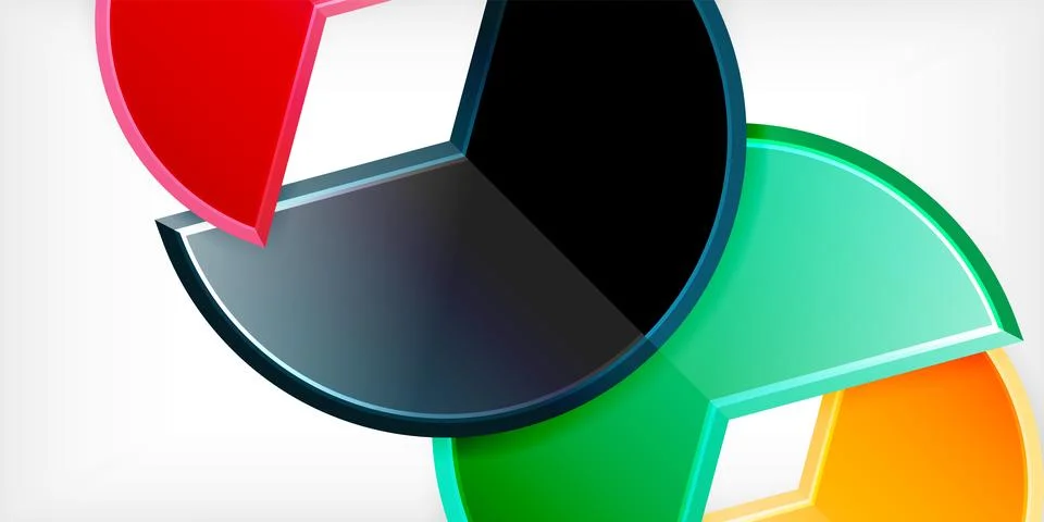 Trendy round shapes with triangular angle design element. Vector Illustration Stockillustratie