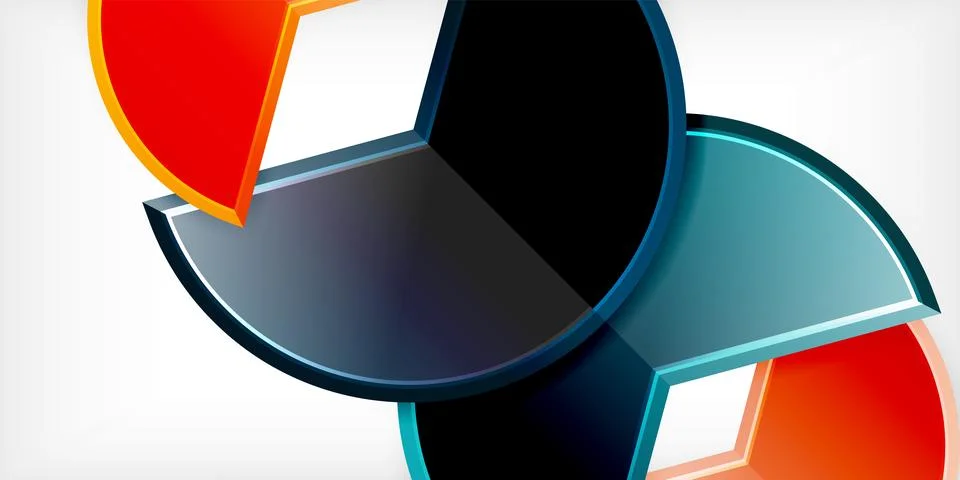 Trendy round shapes with triangular angle design element. Vector Illustration 스톡 일러스트