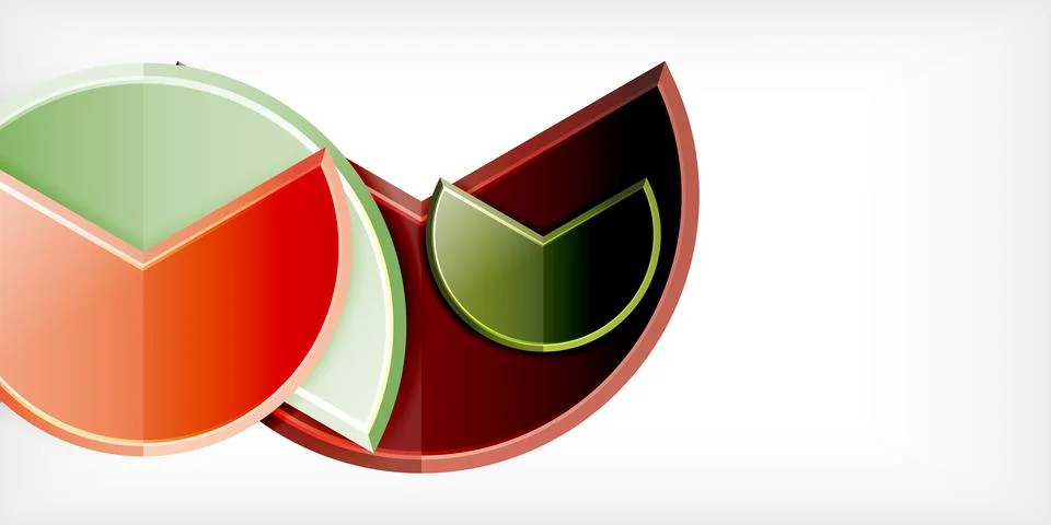 Trendy round shapes with triangular angle design element. Vector Illustration 库存插图