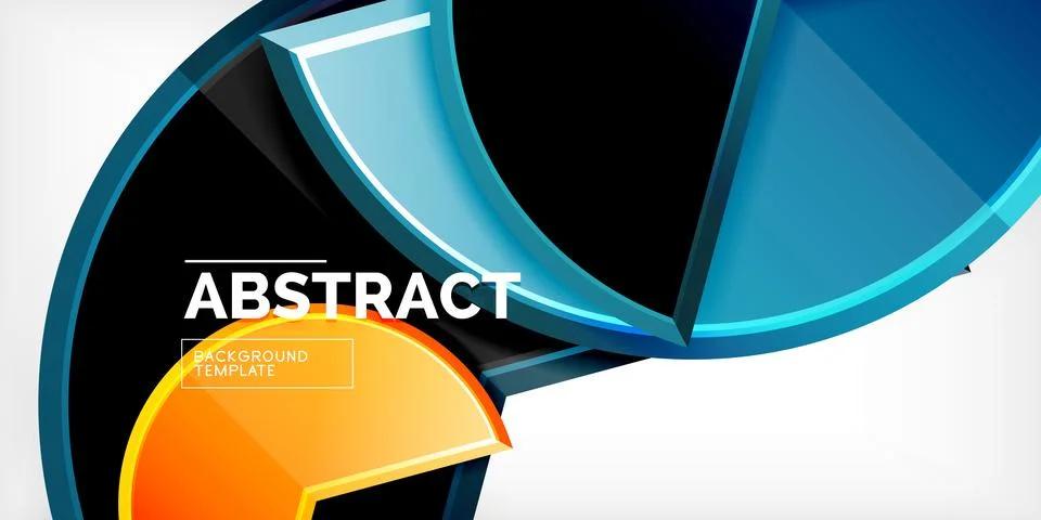 Trendy round shapes with triangular angle design element. Vector Illustration Illustrazione stock