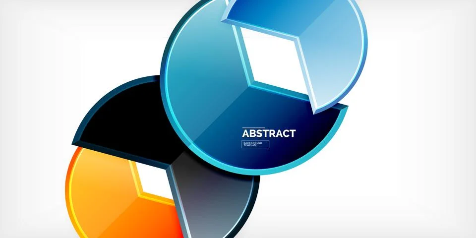 Trendy round shapes with triangular angle design element. Vector Illustration イラスト素材