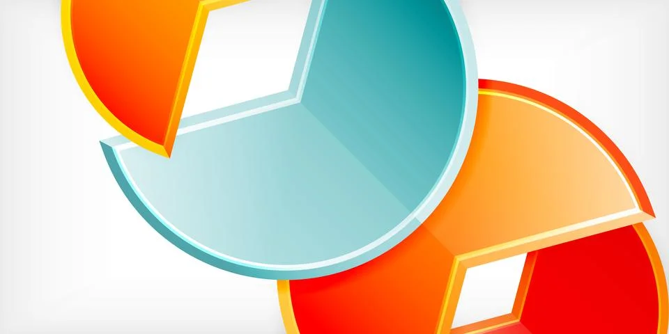 Trendy round shapes with triangular angle design element. Vector Illustration Stock Illustration