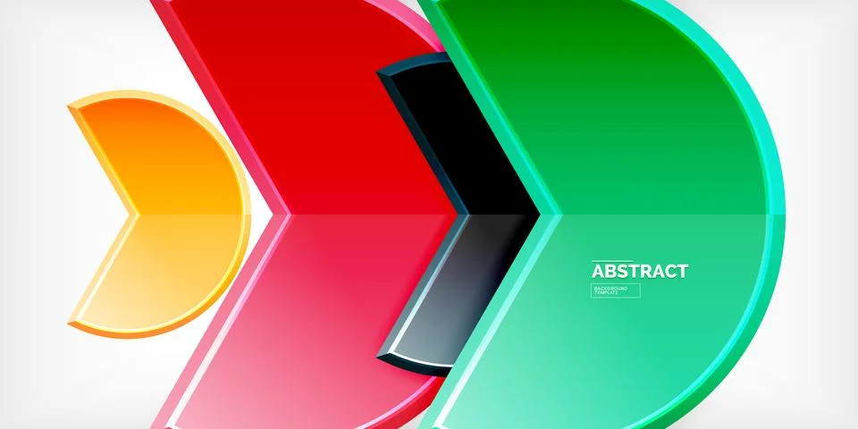 Trendy round shapes with triangular angle design element. Vector Illustration Illustrazione stock