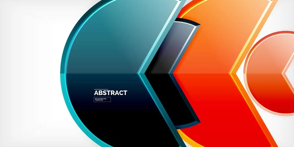 Trendy round shapes with triangular angle design element. Vector Illustration Stock Illustration