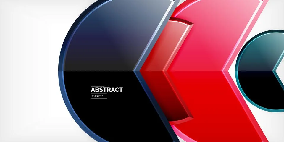 Trendy round shapes with triangular angle design element. Vector Illustration Stock Illustration