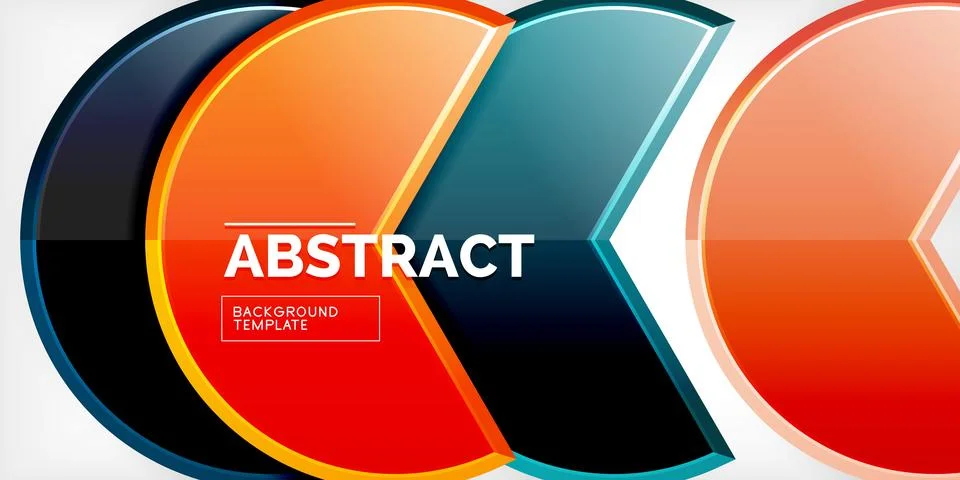 Trendy round shapes with triangular angle design element. Vector Illustration Illustrazione stock
