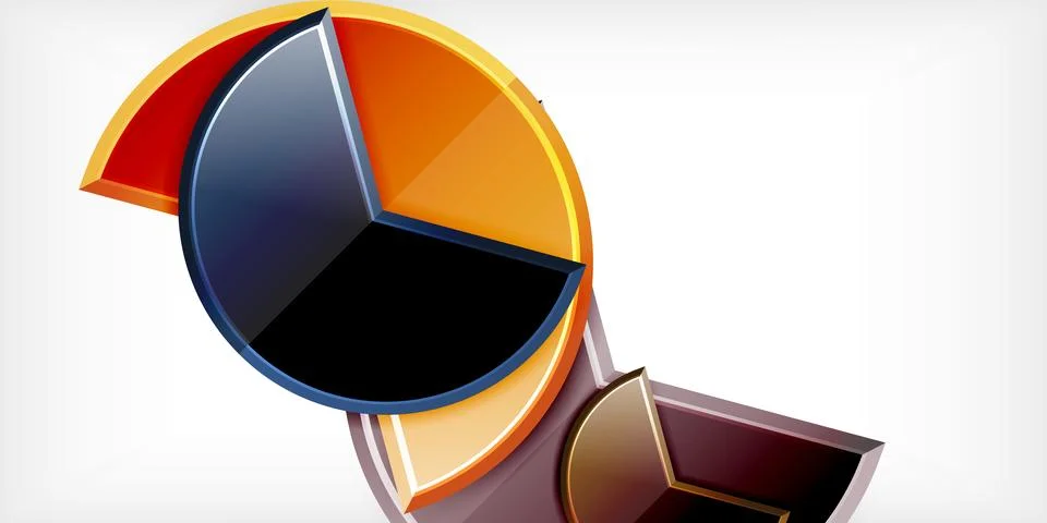 Trendy round shapes with triangular angle design element. Vector Illustration Stock Illustration