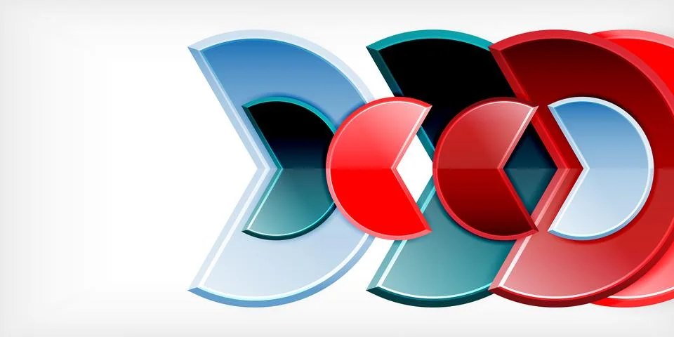 Trendy round shapes with triangular angle design element. Vector Illustration 스톡 일러스트