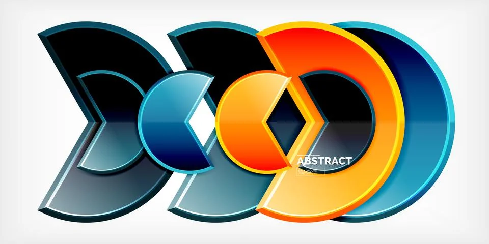 Trendy round shapes with triangular angle design element. Vector Illustration 스톡 일러스트