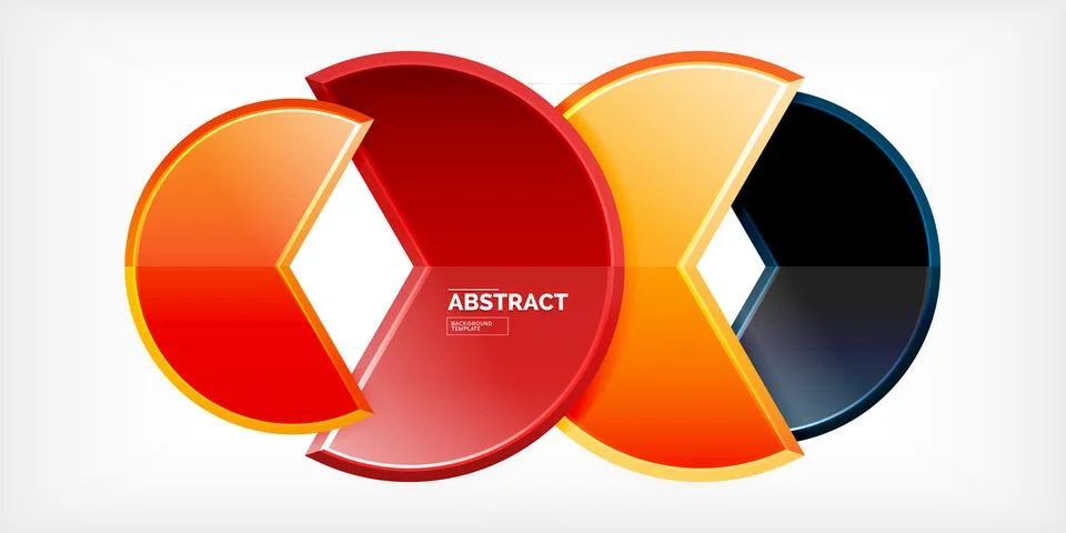 Trendy round shapes with triangular angle design element. Vector Illustration Stock Illustration