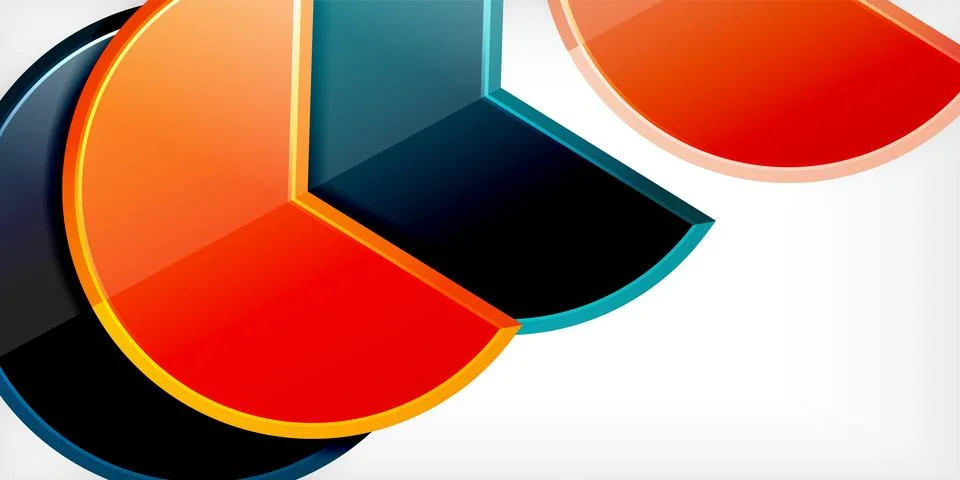 Trendy round shapes with triangular angle design element. Vector Illustration Illustrazione stock