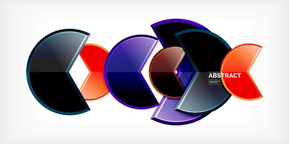 Trendy round shapes with triangular angle design element. Vector Illustration 스톡 일러스트
