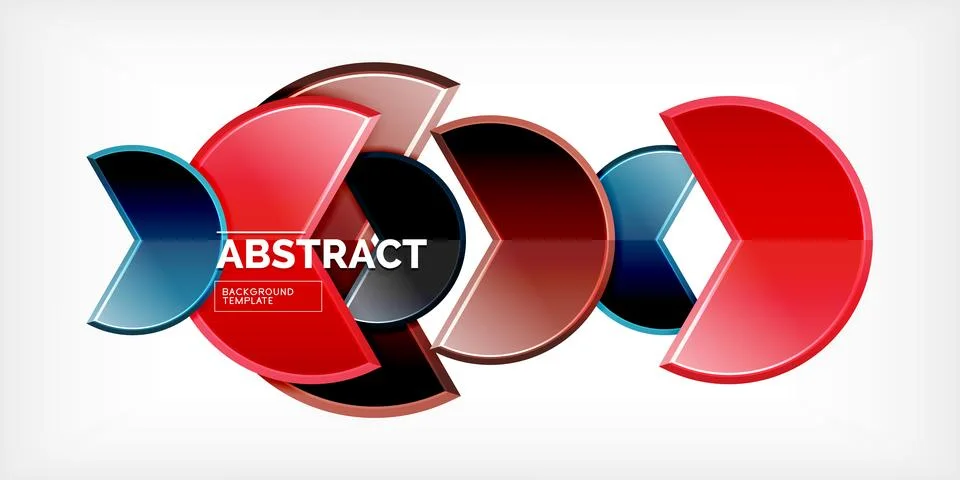 Trendy round shapes with triangular angle design element. Vector Illustration Illustrazione stock
