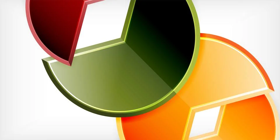 Trendy round shapes with triangular angle design element. Vector Illustration Ilustração Stock