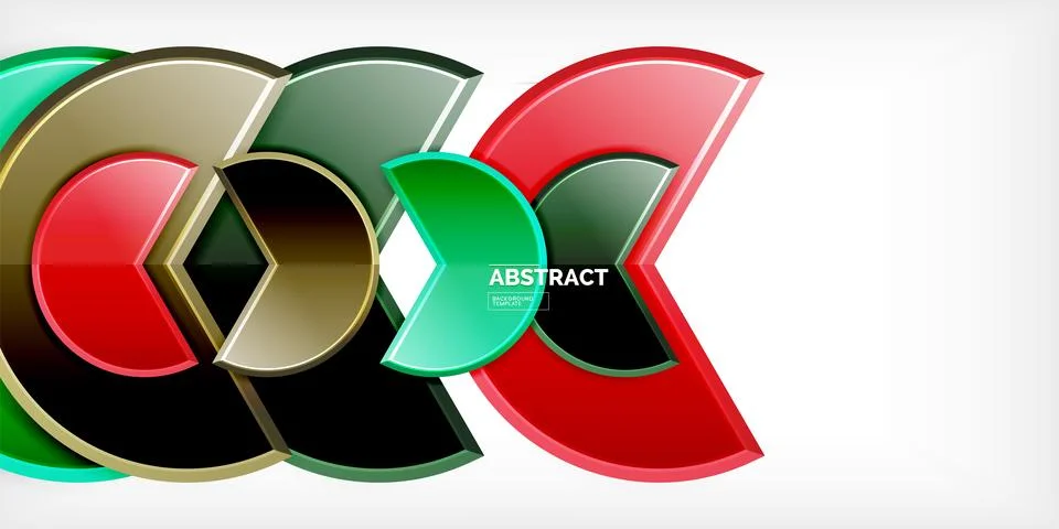 Trendy round shapes with triangular angle design element. Vector Illustration Stock Illustration
