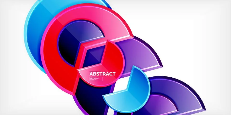 Trendy round shapes with triangular angle design element. Vector Illustration Stock Illustration