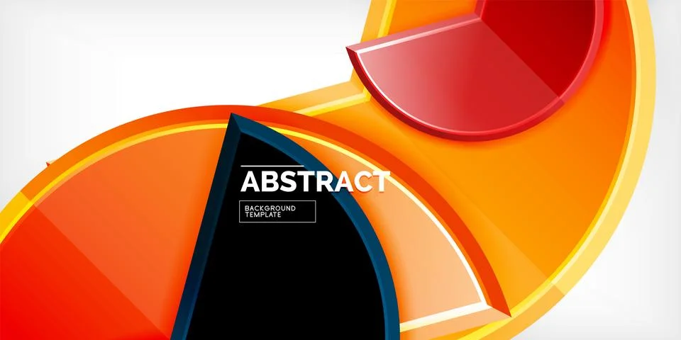 Trendy round shapes with triangular angle design element. Vector Illustration Ilustração Stock