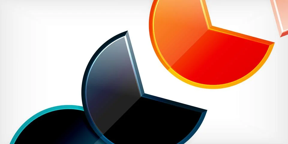 Trendy round shapes with triangular angle design element. Vector Illustration Ilustração Stock