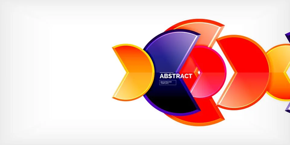 Trendy round shapes with triangular angle design element. Vector Illustration Stockillustratie