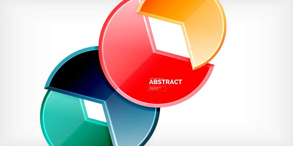 Trendy round shapes with triangular angle design element. Vector Illustration Stock Illustration