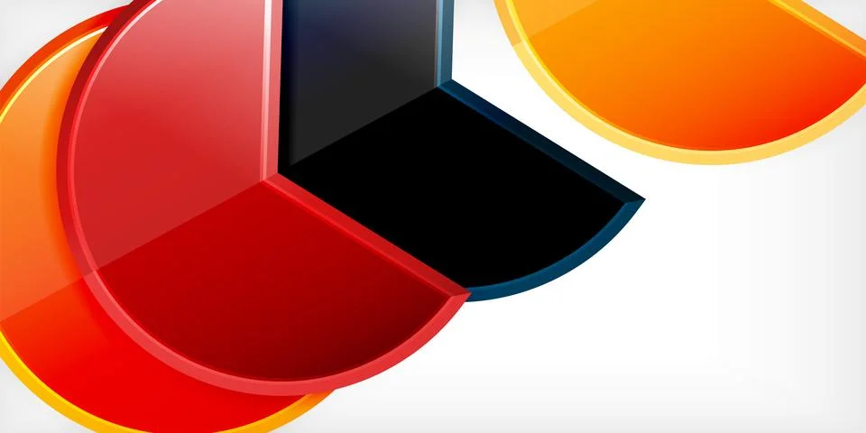 Trendy round shapes with triangular angle design element. Vector Illustration Ilustração Stock