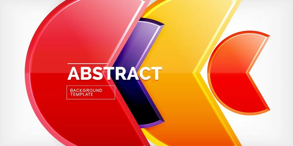 Trendy round shapes with triangular angle design element. Vector Illustration Illustrazione stock