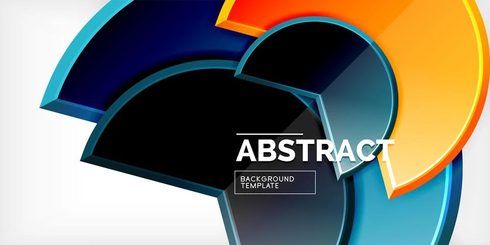 Trendy round shapes with triangular angle design element. Vector Illustration Stock Illustration