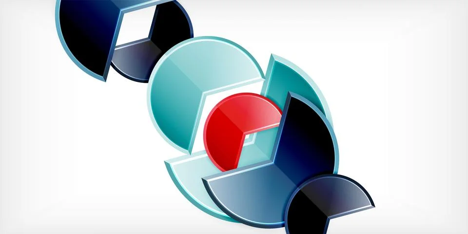 Trendy round shapes with triangular angle design element. Vector Illustration イラスト素材