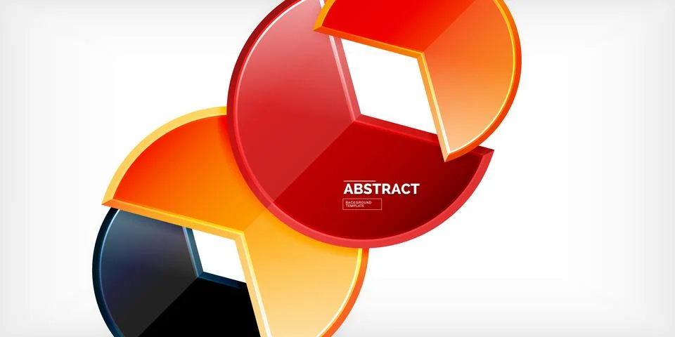 Trendy round shapes with triangular angle design element. Vector Illustration Stock Illustration