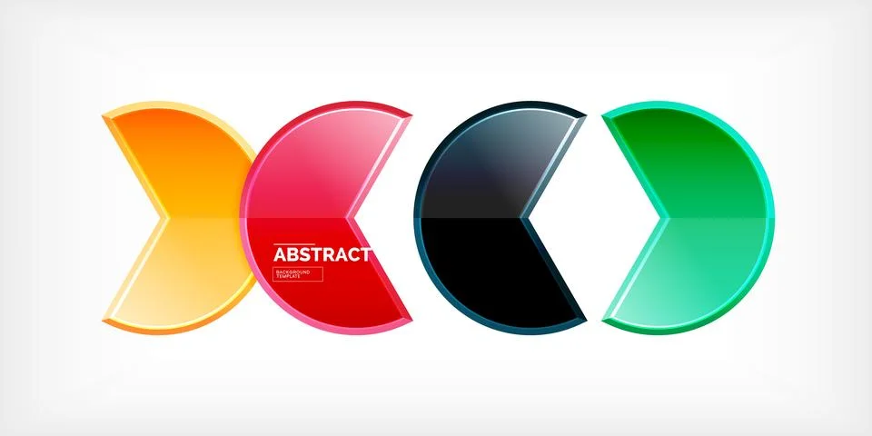 Trendy round shapes with triangular angle design element. Vector Illustration Illustrazione stock