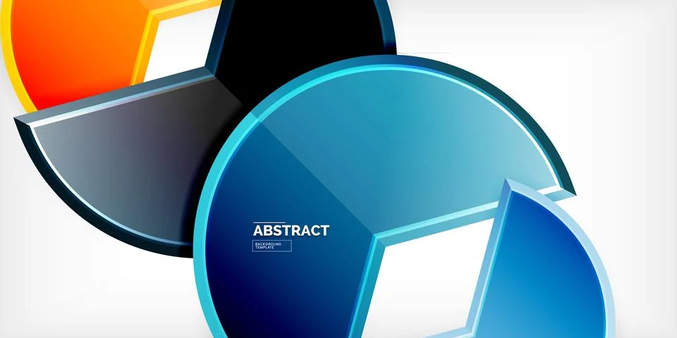 Trendy round shapes with triangular angle design element. Vector Illustration Illustrazione stock