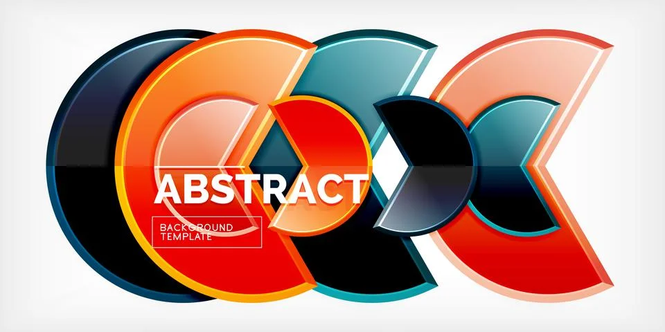 Trendy round shapes with triangular angle design element. Vector Illustration Stock Illustration