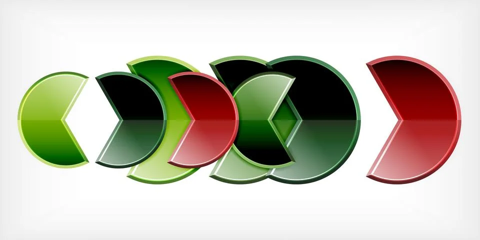 Trendy round shapes with triangular angle design element. Vector Illustration Illustrazione stock